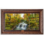 تابلو فرش ماشینی نقش نگار رضوی طرح منظره کد 1564AB