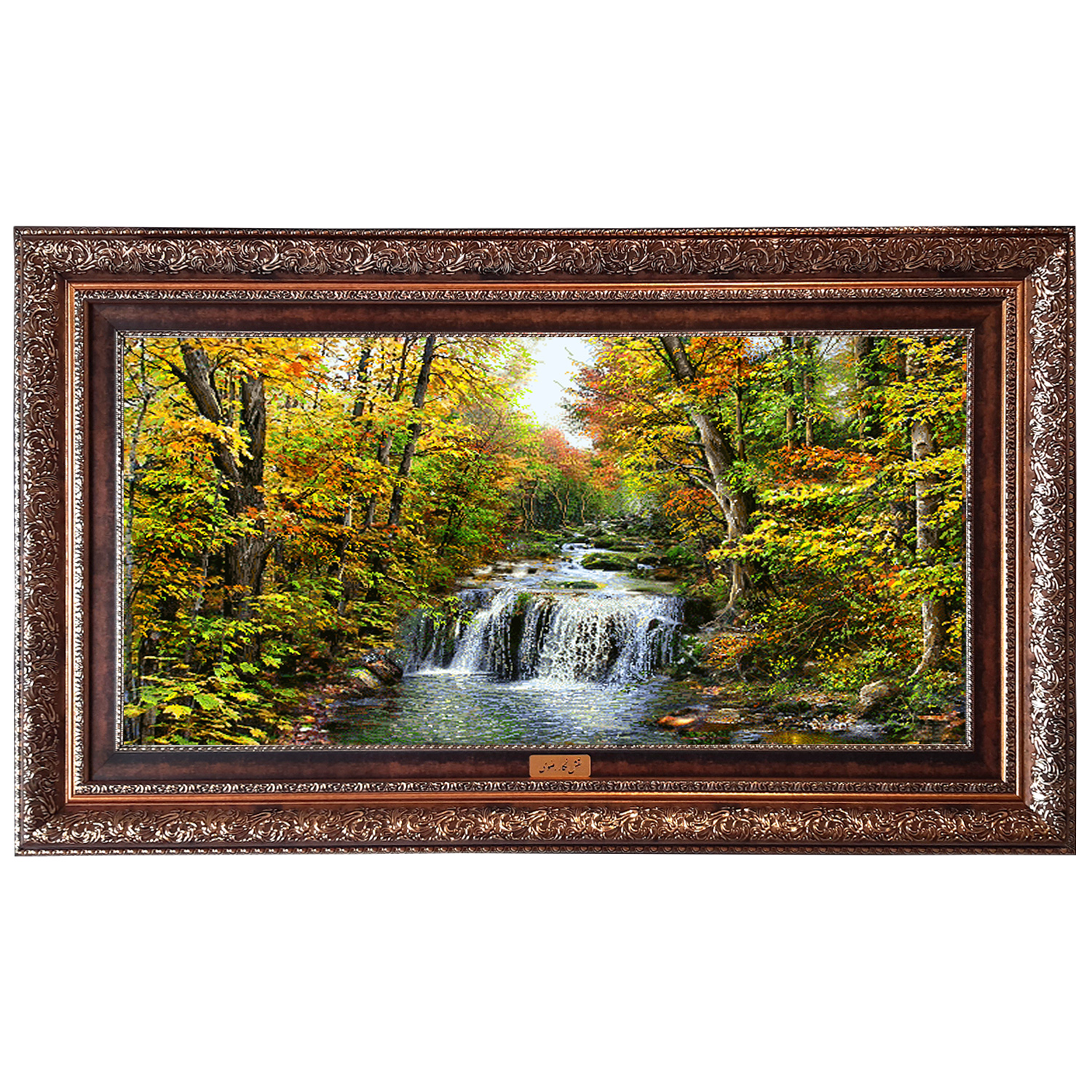 تابلو فرش ماشینی نقش نگار رضوی طرح منظره کد 1564AB تابلو فرش ماشینی نقش نگار رضوی طرح منظره کد 1564AB