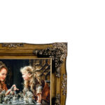 تابلو فرش ماشینی طرح دستبافت مدل مادر و دختر کد 7449